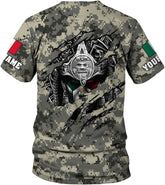 RoyalBro Personalized Mexico Shirts, Camisas De Mexico, Mexico Shirts for Men, Mexican Flag Jersey Shirt Mexico 3D Shirt